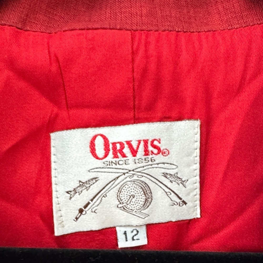 Vintage Linen Orvis Brick Red Blazer size 12 - Picture 2 of 5